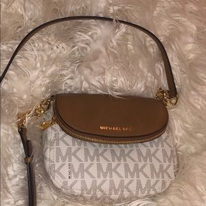 Michael Kors cream logo crossbody bag